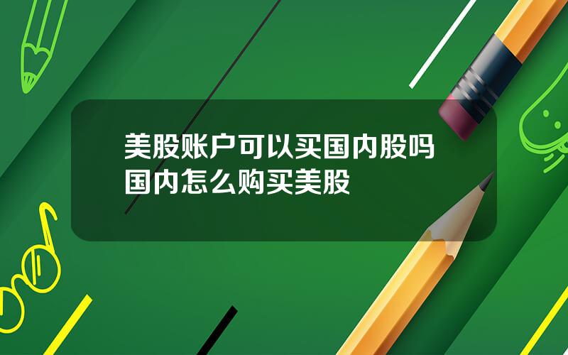 美股账户可以买国内股吗 国内怎么购买美股